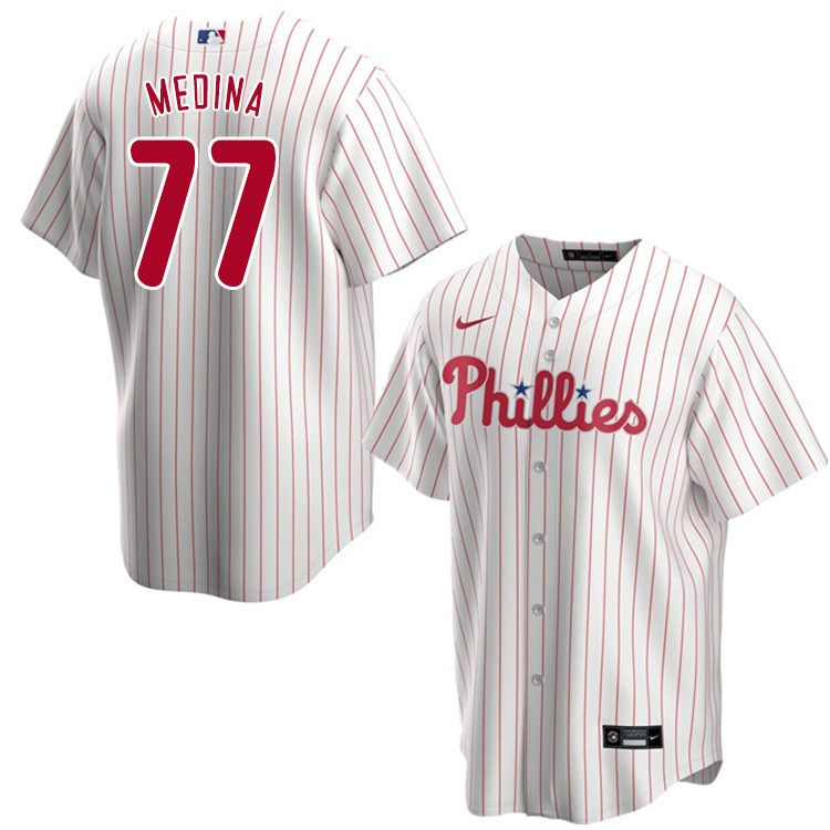 Nike Men #77 Adonis Medina Philadelphia Phillies Baseball Jerseys Sale-White